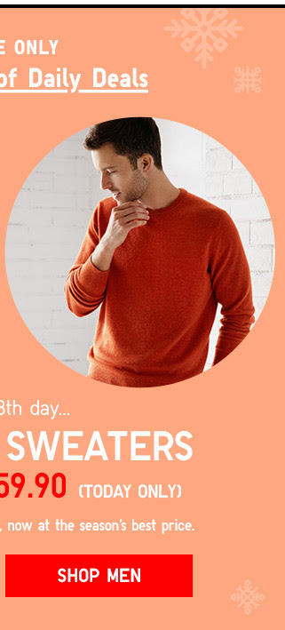TODAY ONLY! Cashmere Sweaters Starting at $59.90 - Shop Now