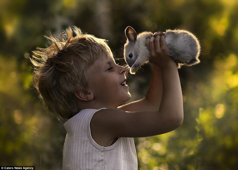Mrs Shumivloa said: 'As a mum of two sons, we spend a lot of time on the farm, so I often shoot my boys with dogs, rabbits and ducks'