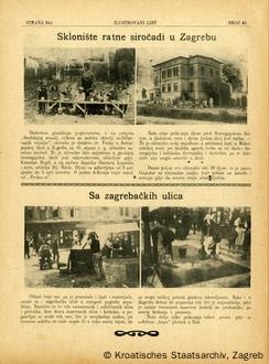 Fotografije sa zagrebačkih ulica govore o velikom siromaštvu i bijedi stanovnika Isječak iz Ilustrovanog lista 1916. govori o životu u Zagrebu
