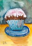 ACEO Cupcake Love with Sprinkles Food Still Life Watercolor by Penny StewArt - Posted on Thursday, January 29, 2015 by Penny Lee StewArt