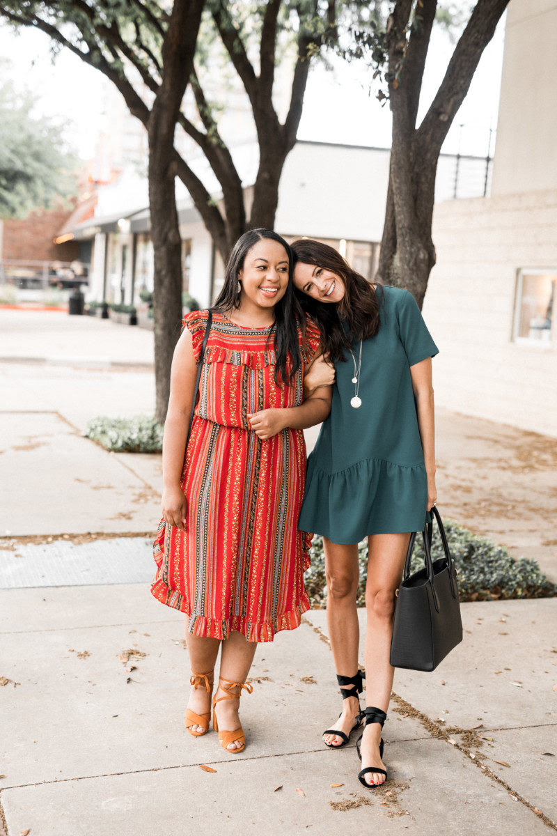 The Miller Affect and Kenya Denise wearing LOFT dresses form new arrivals