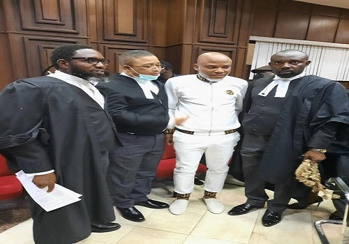 Court remands Nnamdi Kanu in DSS custody and adjourns trial till November 10