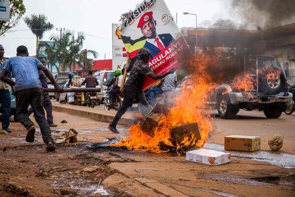 Protests erupted in Kampala, Uganda, after Mr. Wine’s arrest — leaving dozens dead and injured, and  hundreds arrested.