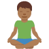 Man in lotus position