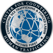 Center for Countering Human Trafficking Logo. Combating Sex Trafficking and Forced Labor. Victims First.