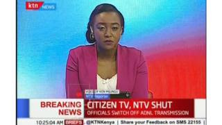 KTN news presenter on air