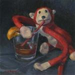 Drunk Monkey with a Manhattan, 6 x 6 in. - Posted on Tuesday, December 9, 2014 by Stephan Giannini