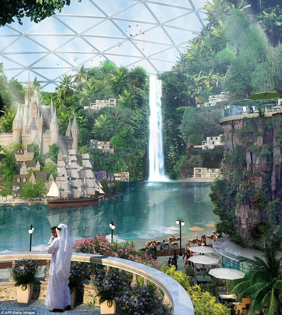 City within a city: The mall will offer everything visitors and locals needs so that they don't have to venture outside in the searing heat