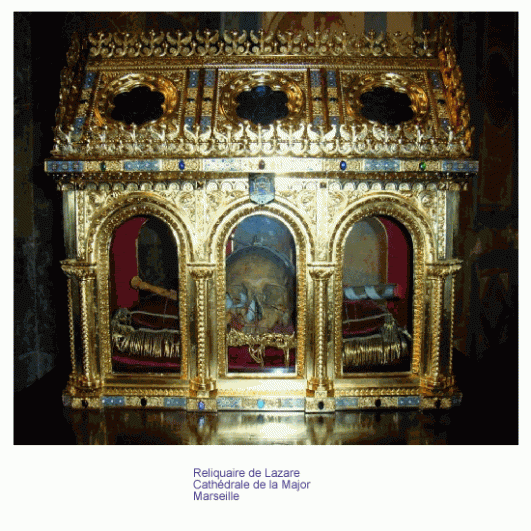 Η λειψανοθήκη στη Μασσαλία όπου σύμφωνα με την εκεί τοπική παράδοση έζησε τα τελευταία του χρόνια ο Άγιος
