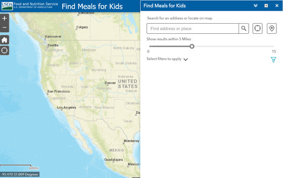 Find Meals for Kids site finder