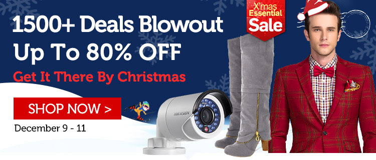 X'mas essentail sale up to 80% off 1500+ deals blowout at LightInTheBox.com