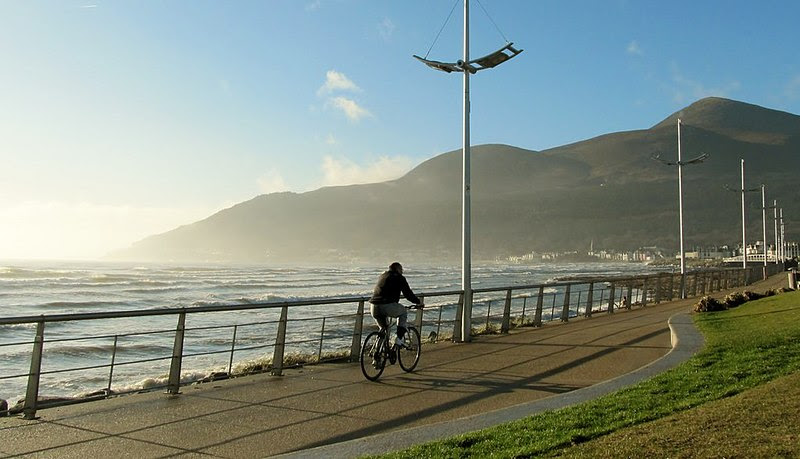 Cycling on the promenade