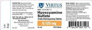 Hyoscyamine sulfate package