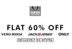 Flat 60% + 37 % On Vero moda , Jack & Jones more than 1000 products