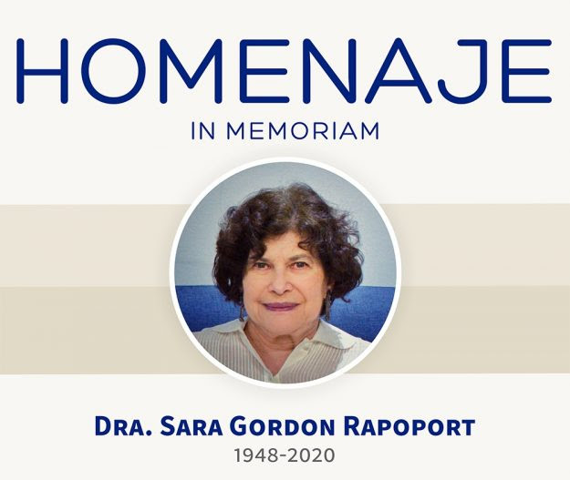 Homenaje in memoriam. Dra. Sara Gordon Rapoport