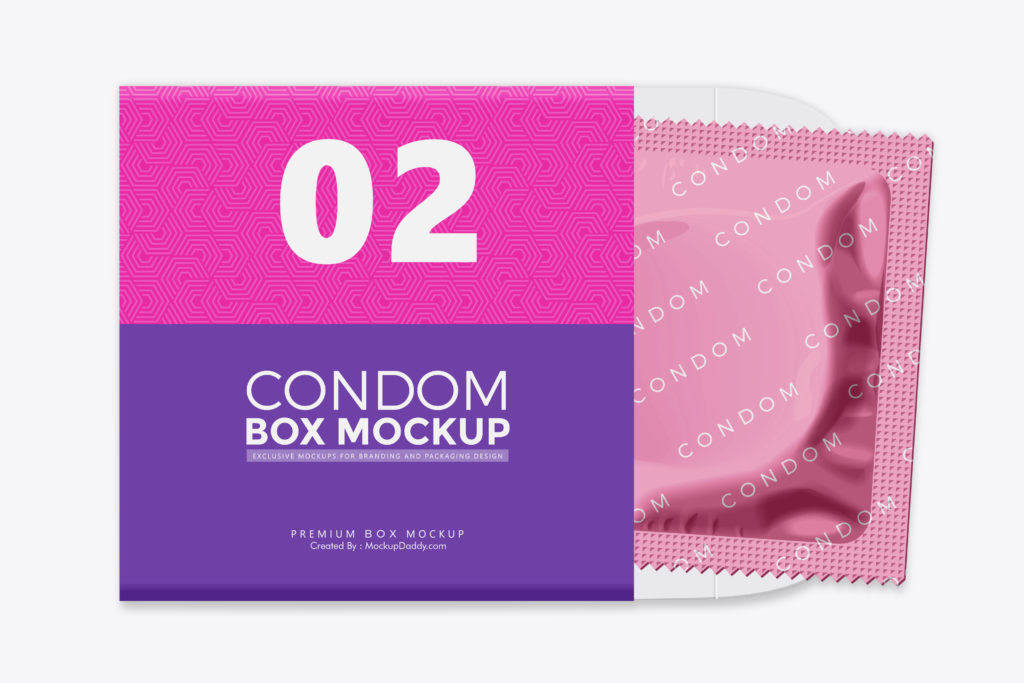 Condom Packaging Mockup Mockup Daddy