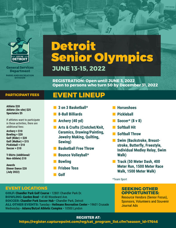 Detroit Senior Olympics graphic