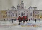 Horse Guards Parade in the Snow - Buckingham Palace, London - Posted on Sunday, March 29, 2015 by Peter Wellington