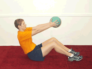Home exercises for abs  Seated-Twist-with-Medicine-Ball