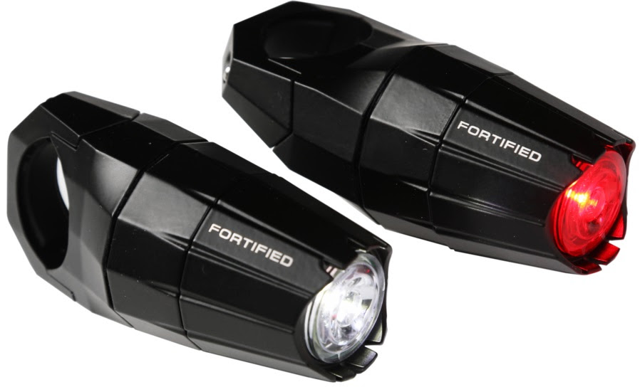 Fortified bike lights front and rear