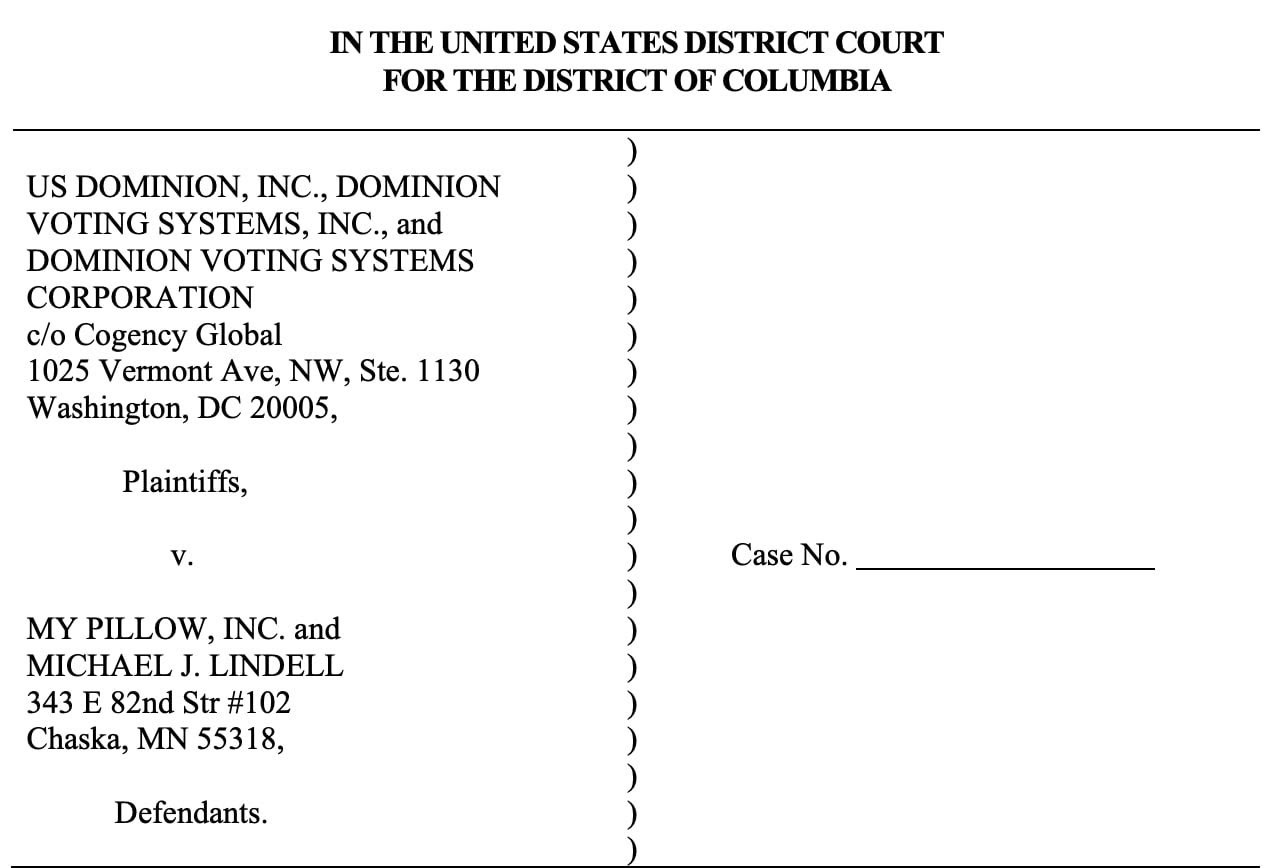Dominion Voting Systems Sues Mike Lindell for $1.3 Billion Lindell-dominion-