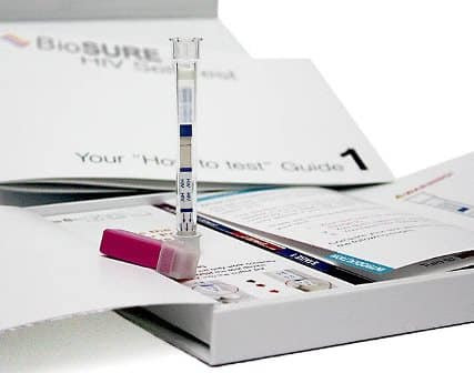 SHIV infection. Home self-test kits
avaliable by postncluso por Internet