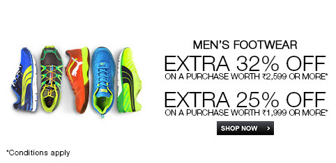 Select Men's Footwear - Extra 32% Off