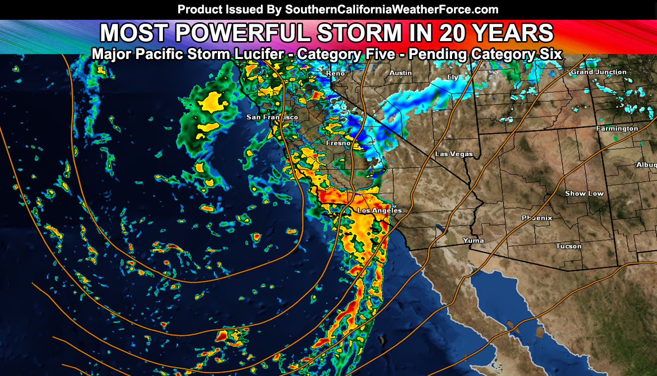 Major Storm Lucifer Impacts Southern California On Friday; Upgraded To Category Five (Video)