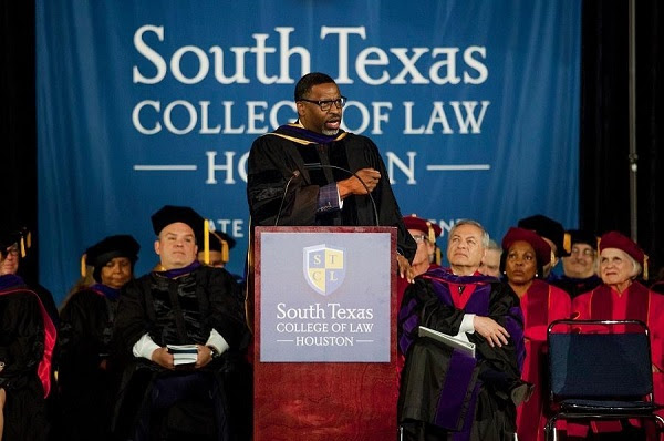 NAACP President and CEO Derrick Johnson gave an inspiring commencement address at his alma mater, South Texas College of Law Houston, on May, 25, 2019.