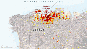 Beirut Blast Damage Map