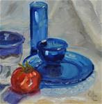 The Blue Glass Painting - Posted on Sunday, November 30, 2014 by Catherine Crookston