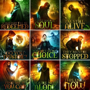 A collage of all 9 book covers from The Chronicles of Lorrek series:
Someday I'll be Redeemed
I Still Have a Soul
I'm Still Alive
Do You Trust Me
You Left Me No Choice
They Must Be Stopped
Find Me If You Can
You're Not Alone
This Ends Now
