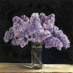 Lilacs in a glass - Posted on Saturday, November 29, 2014 by Peter J Sandford