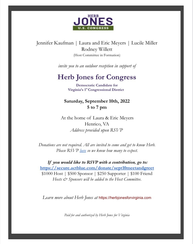 invite for herb jones fundraiser