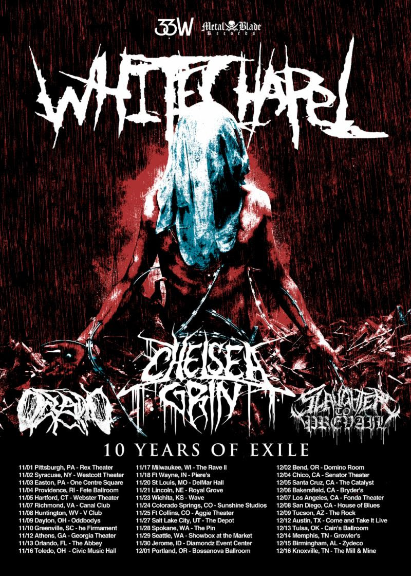 WHITECHAPEL Gets Ready For Winter 'Ten Years Of Exile' Tour!