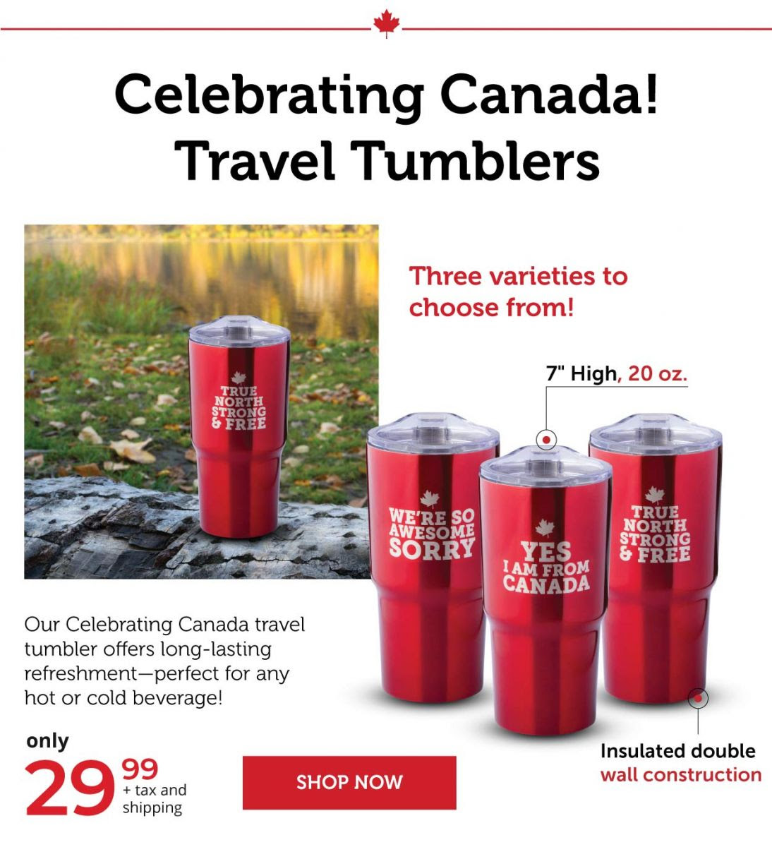 Celebrating Canada Travel Tumblers!