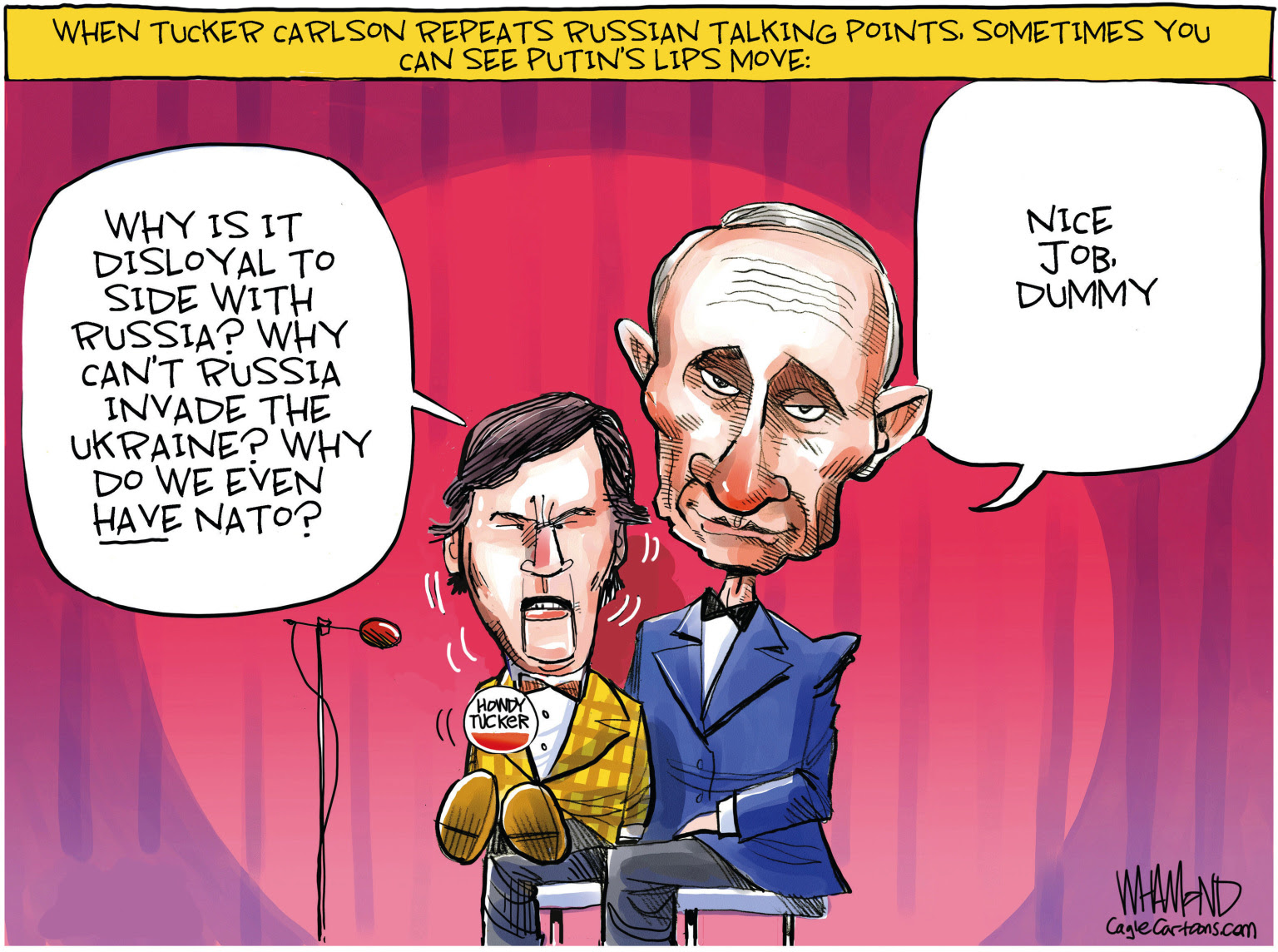 Tucker Carlson and FOX News roots for Putin
