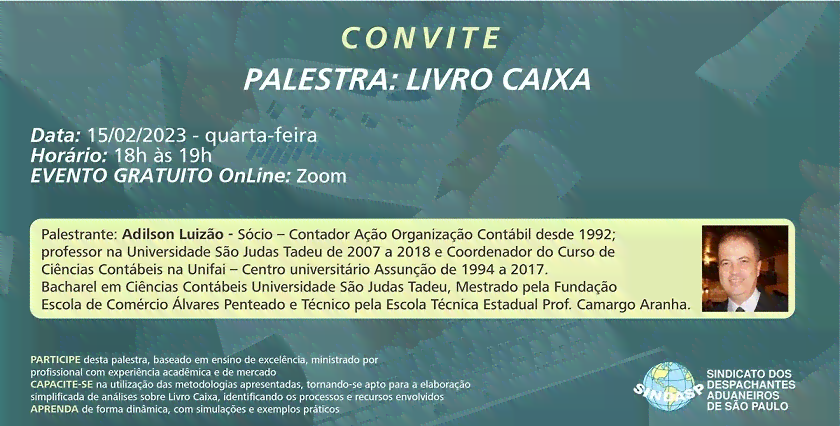 PALESTRA - Livro Caixa