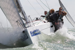 J/97E sailing JCup off Cowes, Isle of Wight, England