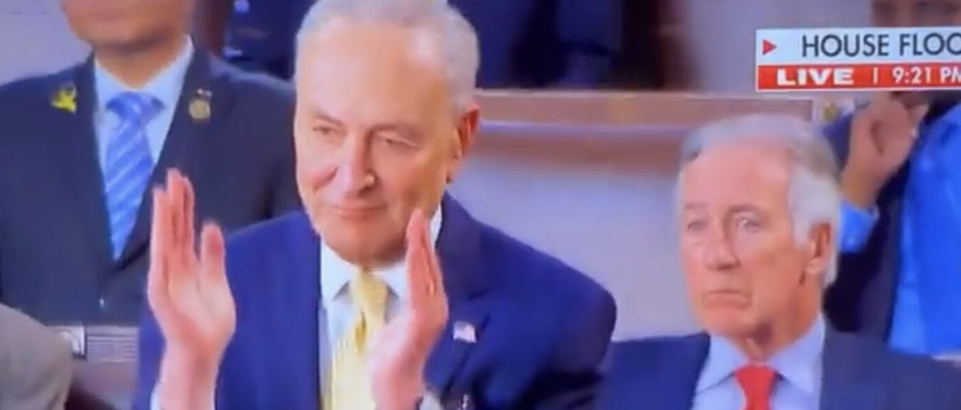 Sen. Chuck Schumer Stood Up To Clap For Biden At The Wrong Time And Everybody Noticed