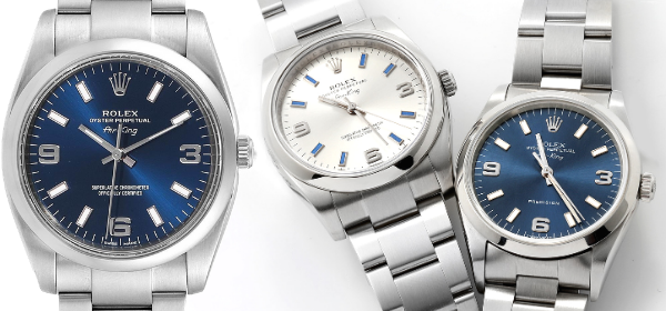Rolex Air-King Domed Bezel Blue and Silver Dial Watches, ref 114200