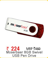 Moserbaer 8GB Swivel USB Pen Drive