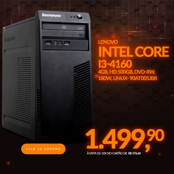 Computador Lenovo 63 TW Intel Core I3-4160, 4GB, HD 500GB