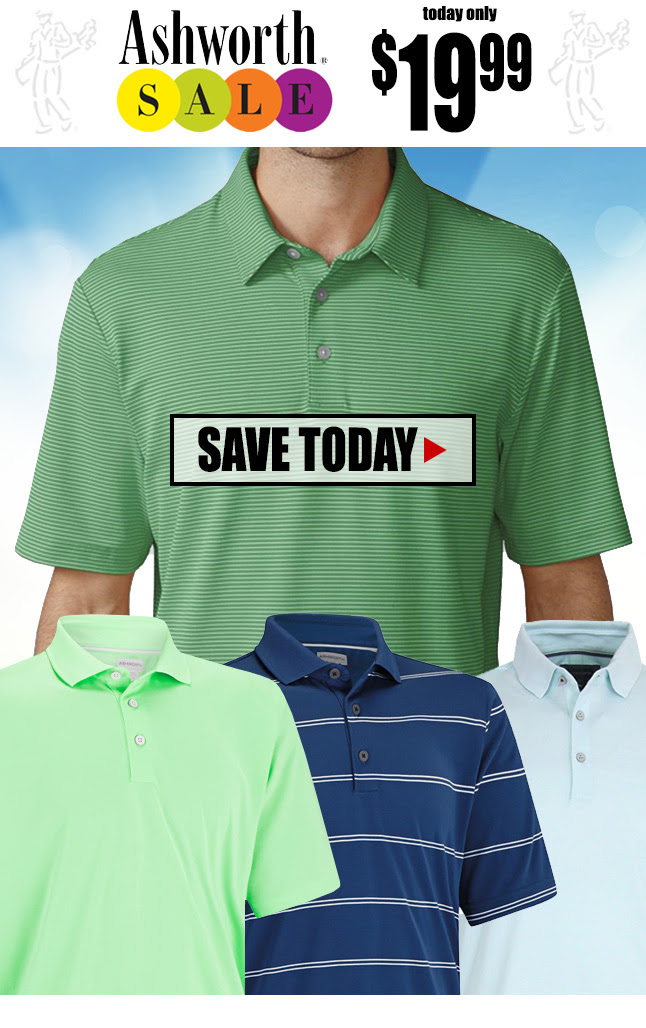 Ashworth Polo Shirts $19.99! Today's Deal
