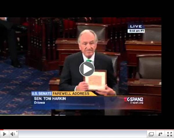 Sen. Harkin's Farewell Speech on the Senate Floor 12/12/2014