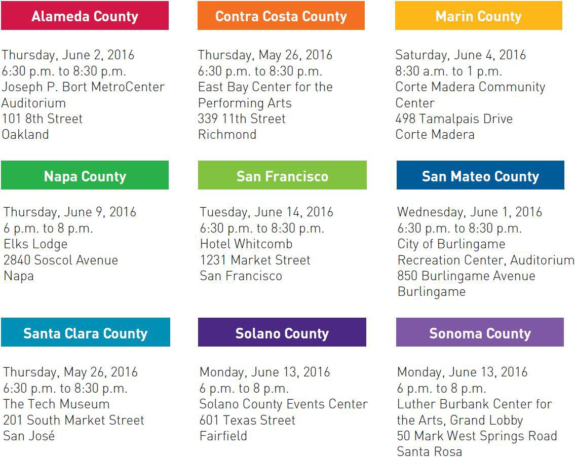 PBA Open House Schedule PBA Open House Schedule