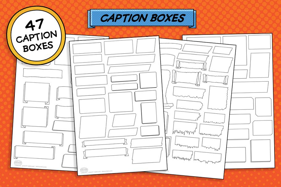 Comic caption Boxes