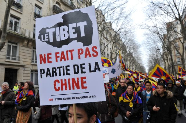 Manifestation de Tibétains à Paris le 24 mars 2019.