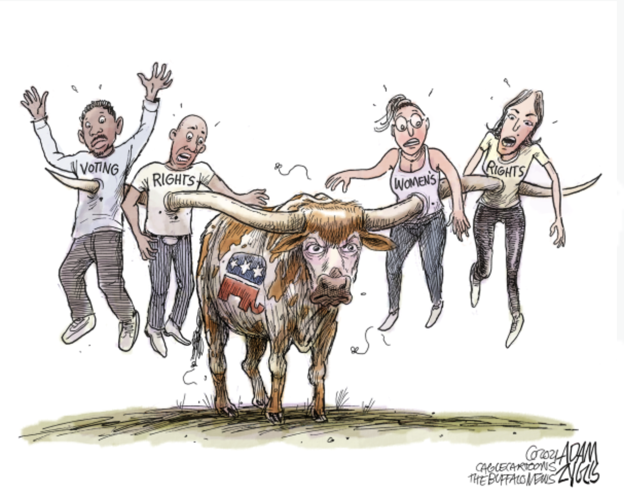 Gregg Abbott resorts to voter suppression to cling to office.