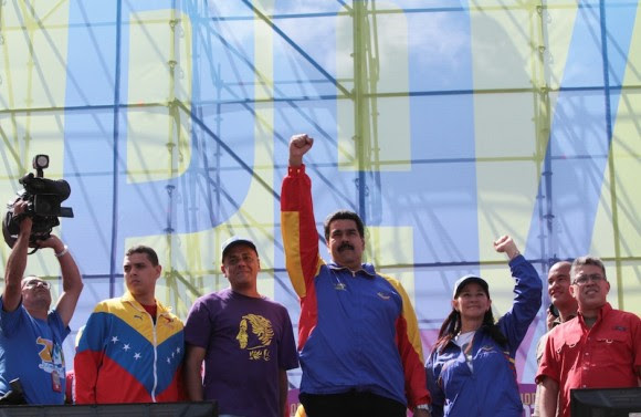 Gran Marcha de la Juventud por la Paz y por la Vida realizada el sábado 15 de febrero de 2014, en Caracas, encabezada por el Presidente Nicolás Maduro. Foto: Prensa Presidencial/ Miraflores